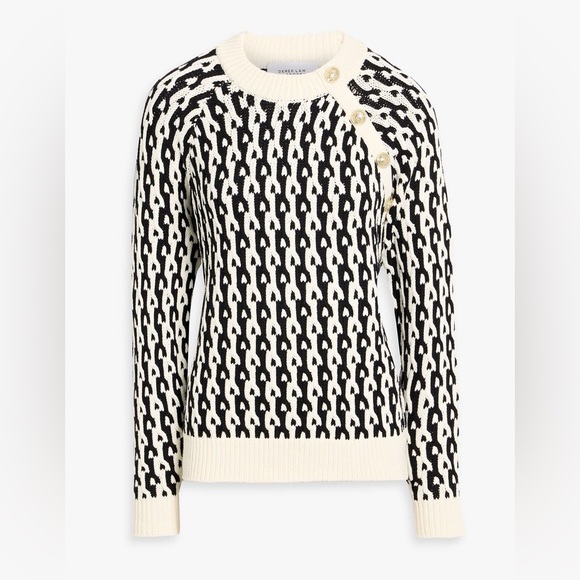 Derek Lam Black Gold Cream Crewneck Sweater XS - Picture 4 of 8